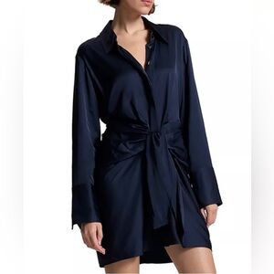 A.L.C. Mia Satin Mini Shirtdress Size 4